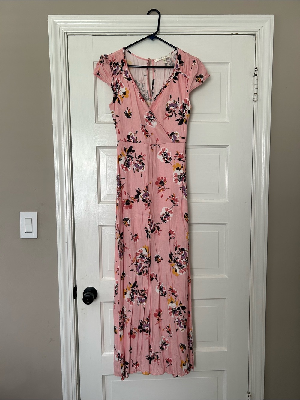 Pink Floral Maxi Dress